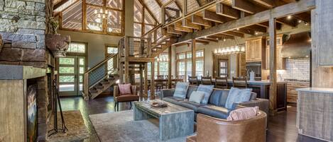 Smart TV, fireplace, video games, books