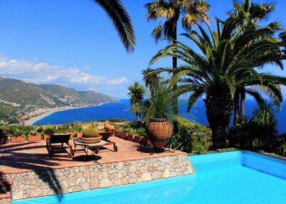 VILLA LOU TAORMINA Private Villa with Panoramic Sea View Pool