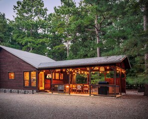 Exterior - Secluded Stylish Cabin - Large Patio, Hot Tub, Fire Pit, Arcades, Pets OK (Broken Bow)