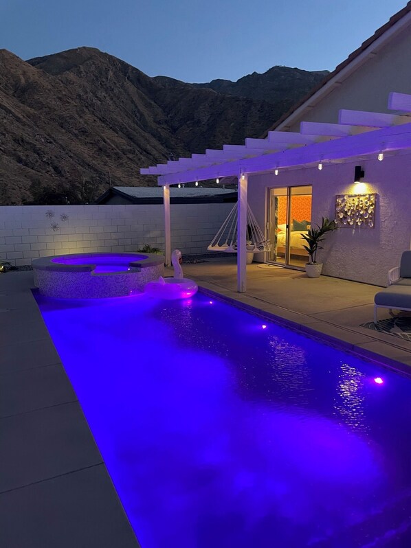 Outdoor pool, a heated pool