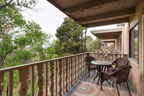 Outdoor dining - Walk to the Plaza | Indoor Pool/Hot Tub | Washer/Dryer | Sleeps 4 (Santa Fe)