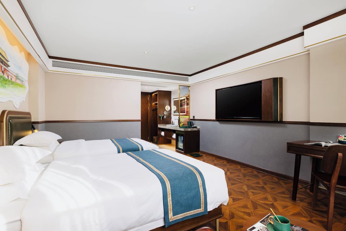 Elite Twin Room | Peralatan tempat tidur premium, gebar bulu kapas, busa memori 