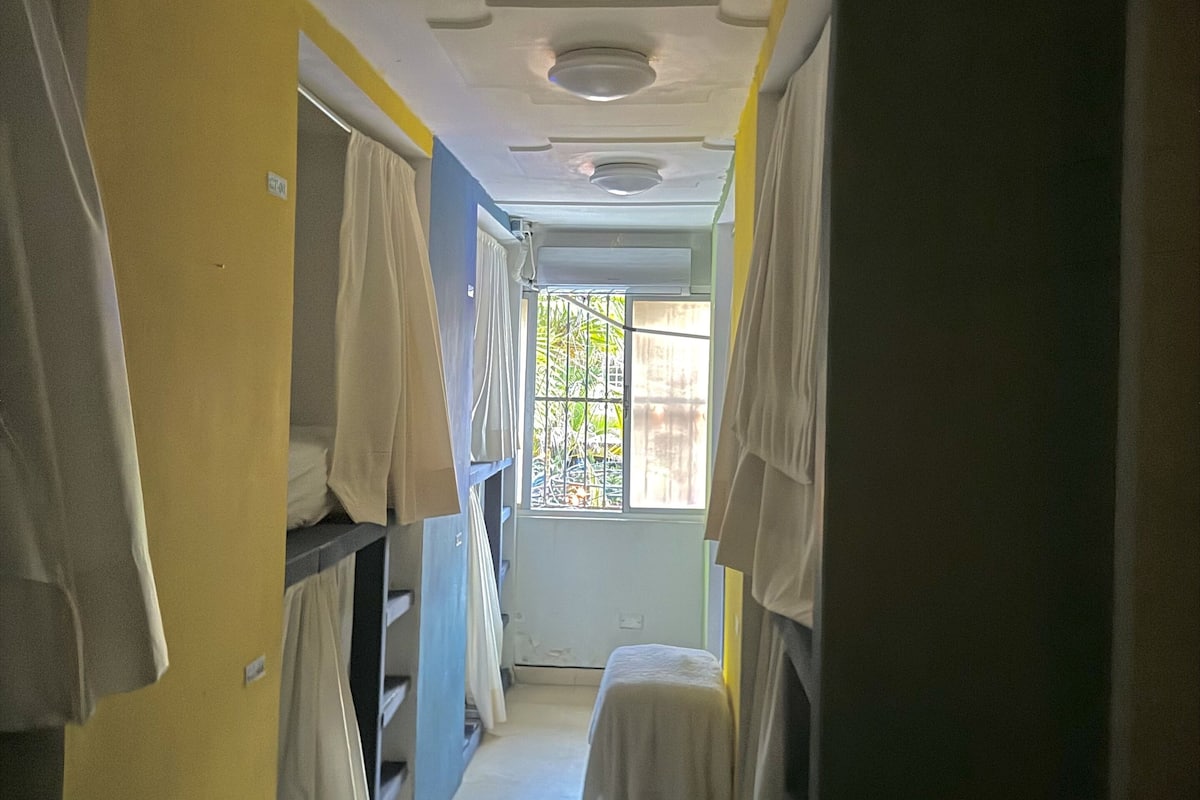 Basic Shared Dormitory, Mixed Dorm, Pool View, Poolside | Premium bedding, blackout drapes, free WiFi, bed sheets