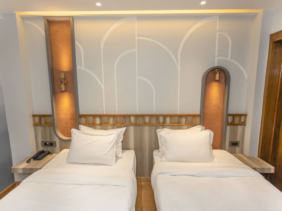 Habitación Deluxe con 2 camas individuales | Minibar, escritorio, espacio para trabajar con un portátil