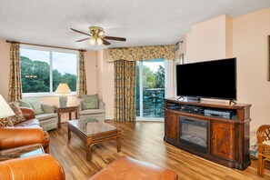 TV, DVD player - Enjoy Evening Walks via the Private Boardwalk to Beach at this Oceanfront Condominium! (Saint Simons Island)