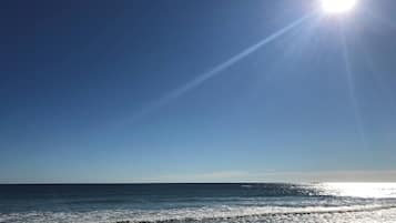 On the beach, beach towels