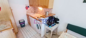 Fridge, microwave, dishwasher, toaster