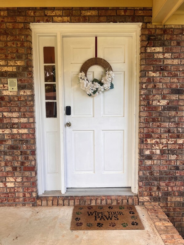 Exterior detail - House of Prayer, 3-bedroom house with a picnic backyard. (Anniston)