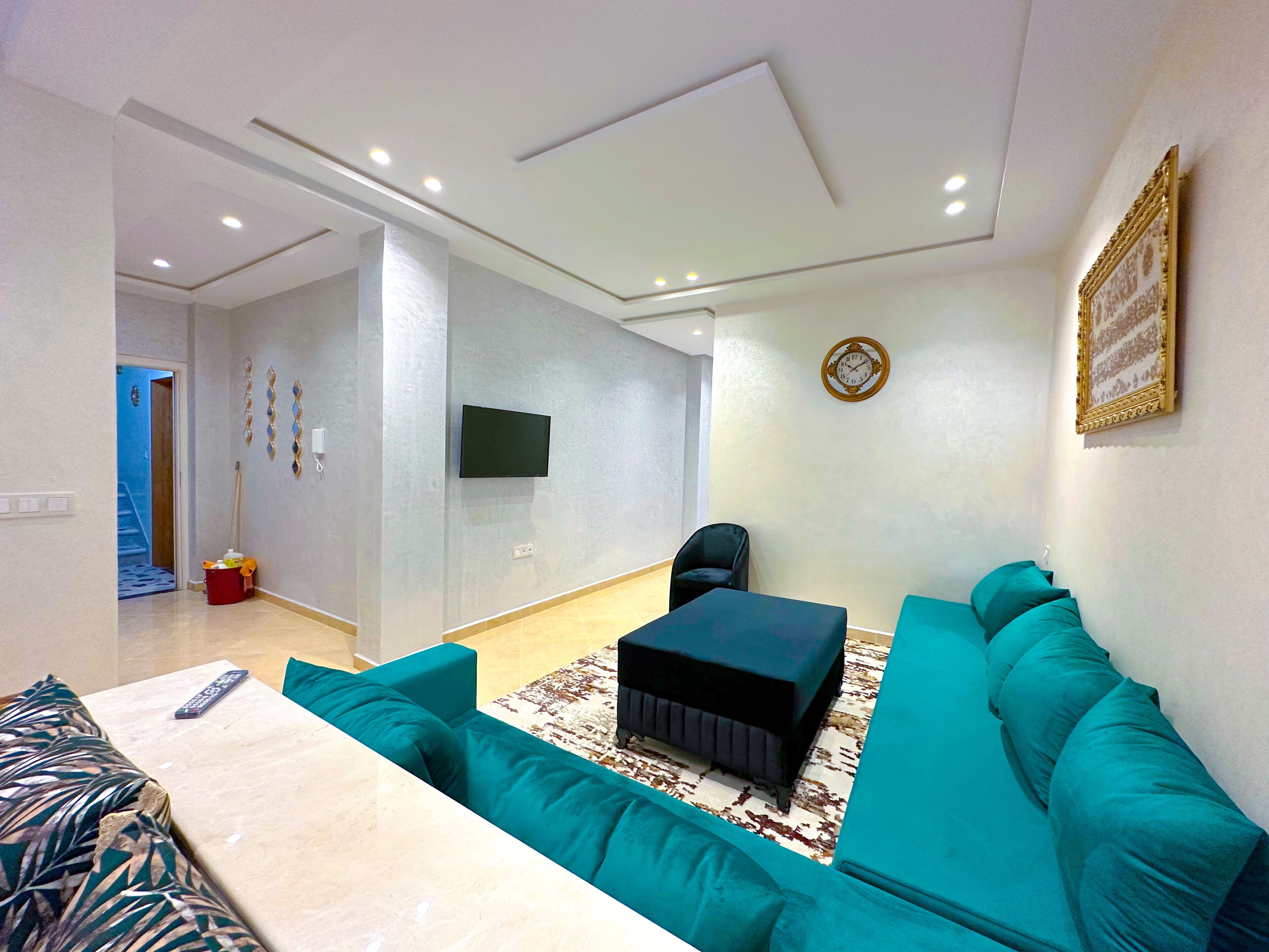 standard apartment | living area | 42-inch smart tv with cable channels