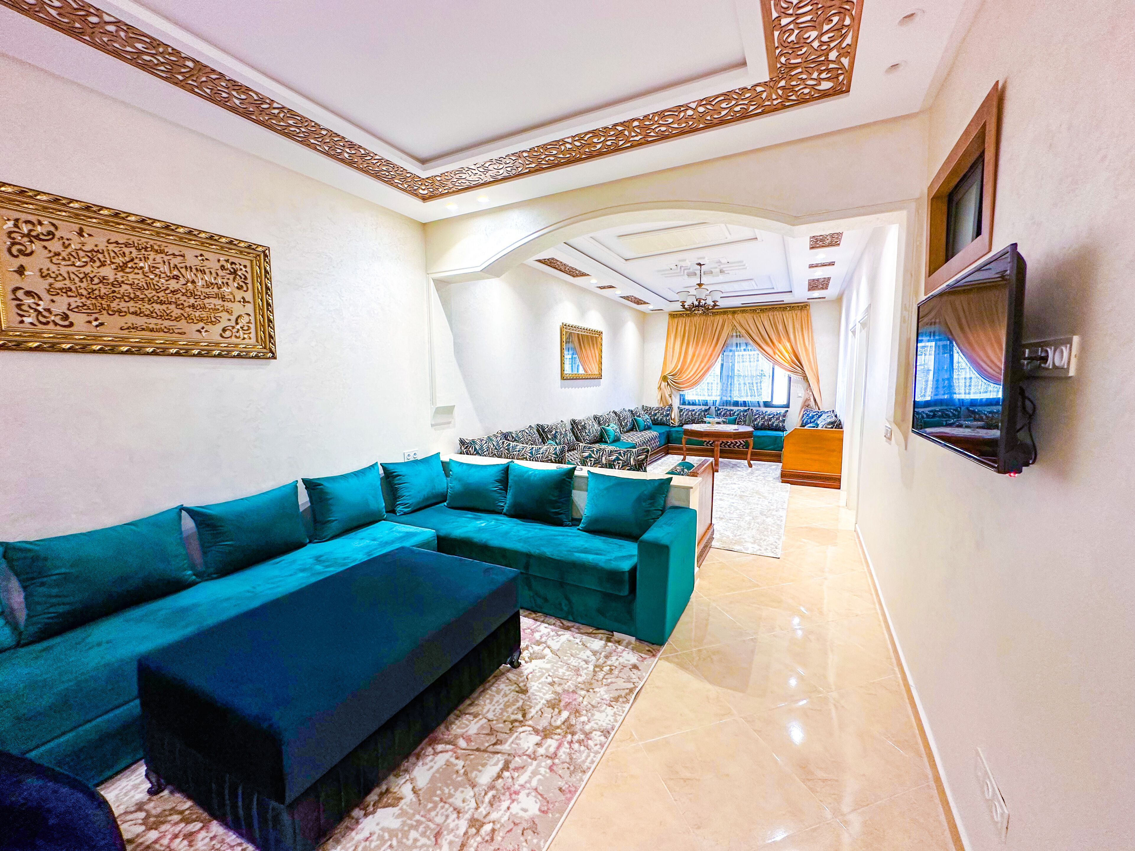 standard apartment | living area | 42-inch smart tv with cable channels