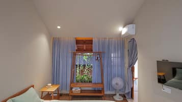 Habitación panorámica doble, vistas a la ciudad | Ropa de cama hipoalergénica y mobiliario individual
