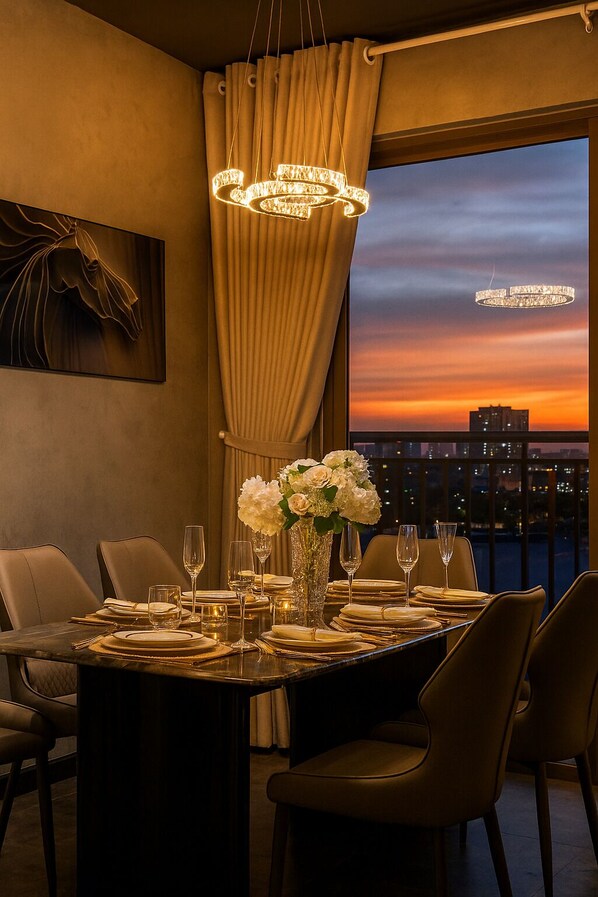 Khu vực ăn uống tại phòng