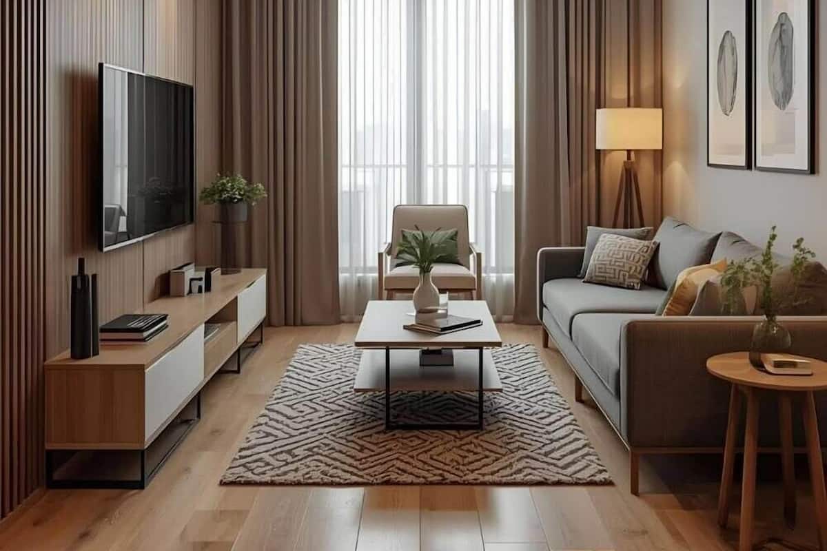 Luxury Apartment | Living area | 50-inch flat-screen TV with cable channels, Netflix, streaming services