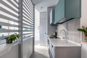 City Apartment | Private kitchen | Fridge, microwave, dishwasher, espresso maker