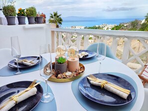 Outdoor dining - Luxury ocean view apartament costa adeje (Costa Adeje)
