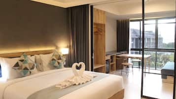 Suite Familiale | 1 chambre, coffres-forts dans les chambres, bureau, rideaux occultants