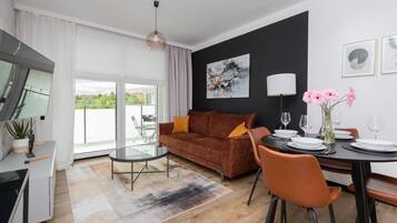 25-inch flat-screen TV with cable channels