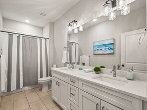 Free toiletries, hair dryer, towels, soap