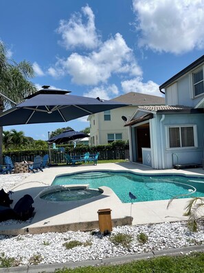 Outdoor pool, a heated pool