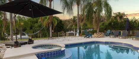 Outdoor pool, a heated pool