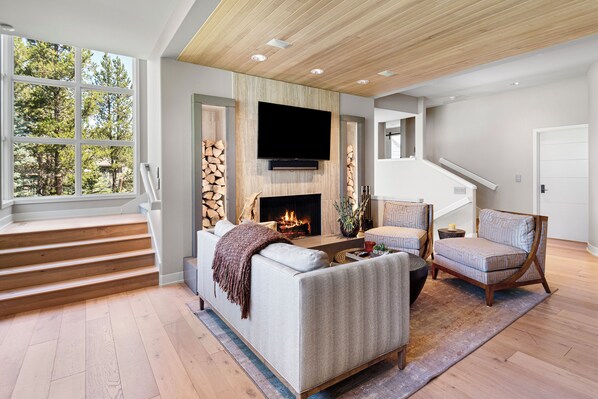 TV, fireplace, table tennis