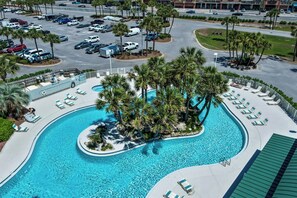 A heated pool - ELEGANT GULF FRONT CONDO! UPDATED! STYLISH! TWO GULF FRONT MASTERS! BCH SRVC INCL!!! (Panama City Beach)