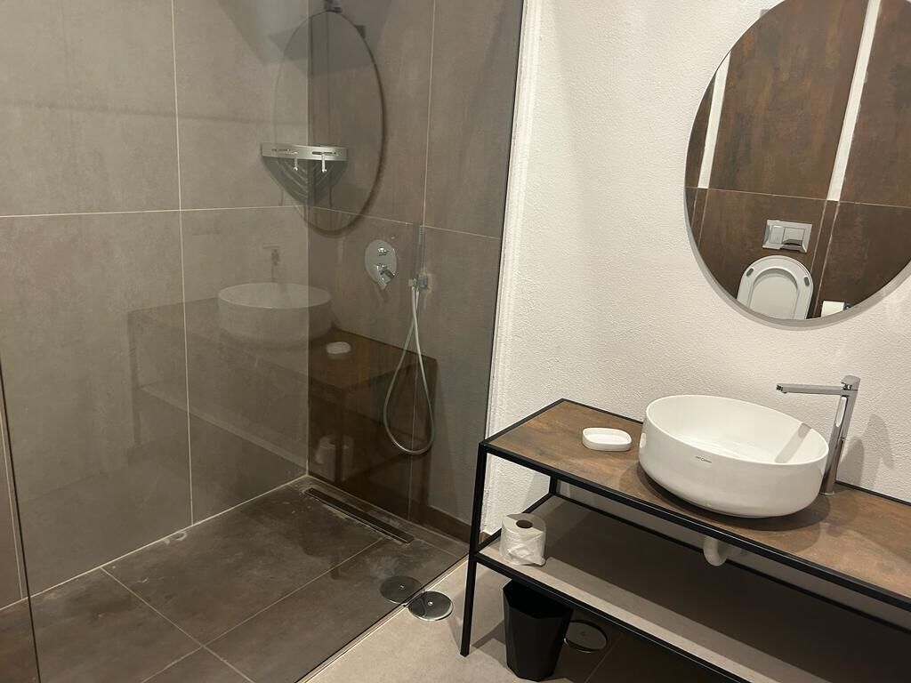 Habitació superior | Bany | Dutxa, assecador de cabells, bidet i tovalloles 