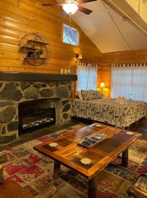 Interior - NEW - Historic Landmark log cabin on Merced River<br> (El Portal)