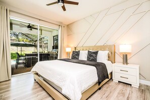 4 habitaciones, tabla de planchar con plancha, cuna de viaje y wifi