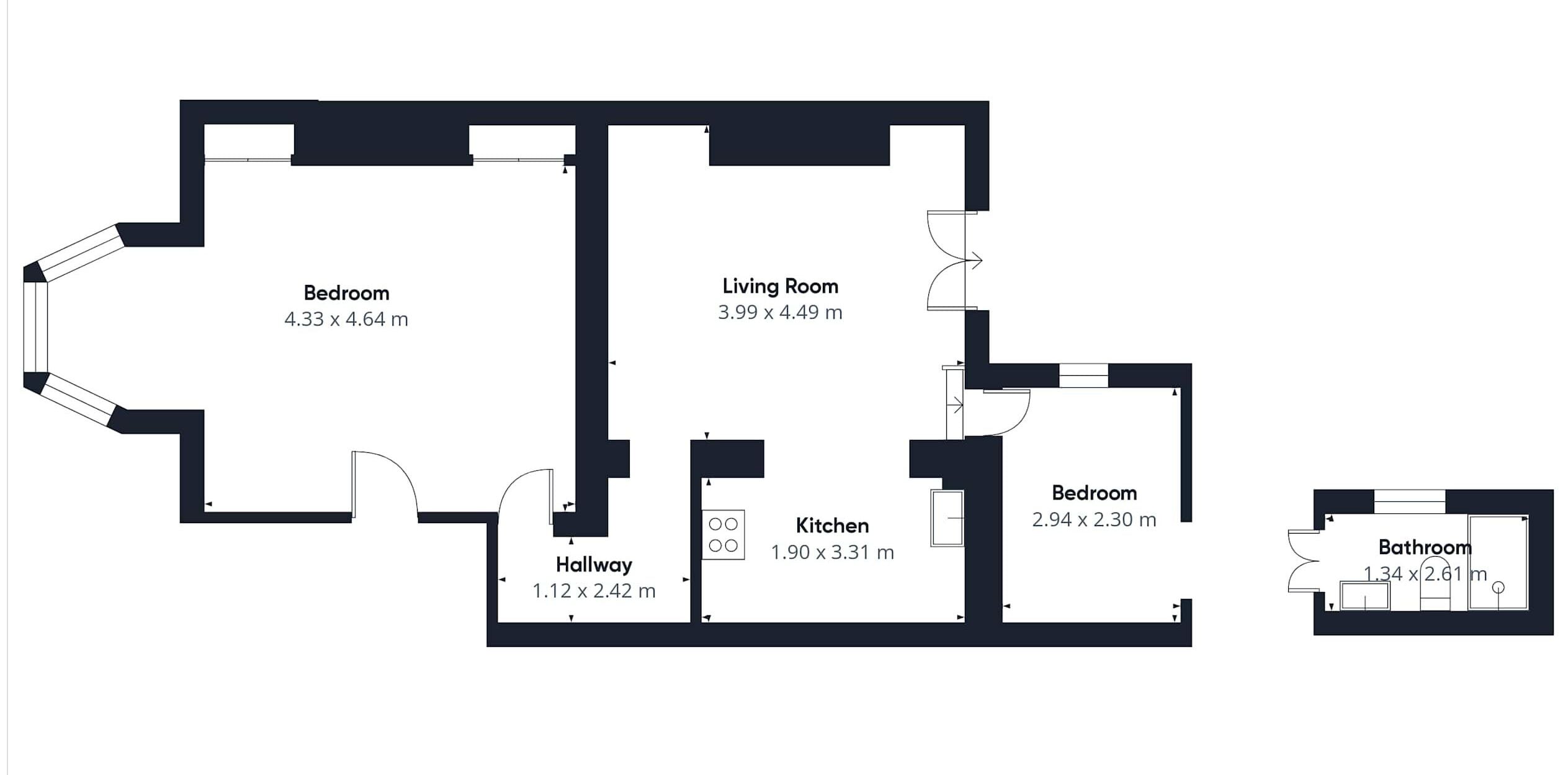 Apartment | 2 bedrooms, Internet