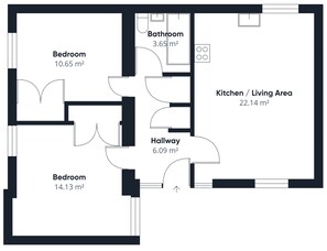 Hus, tilgjengelighetstilpasset | 2 soverom