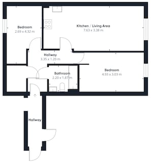 Maison | 2 chambres, bureau