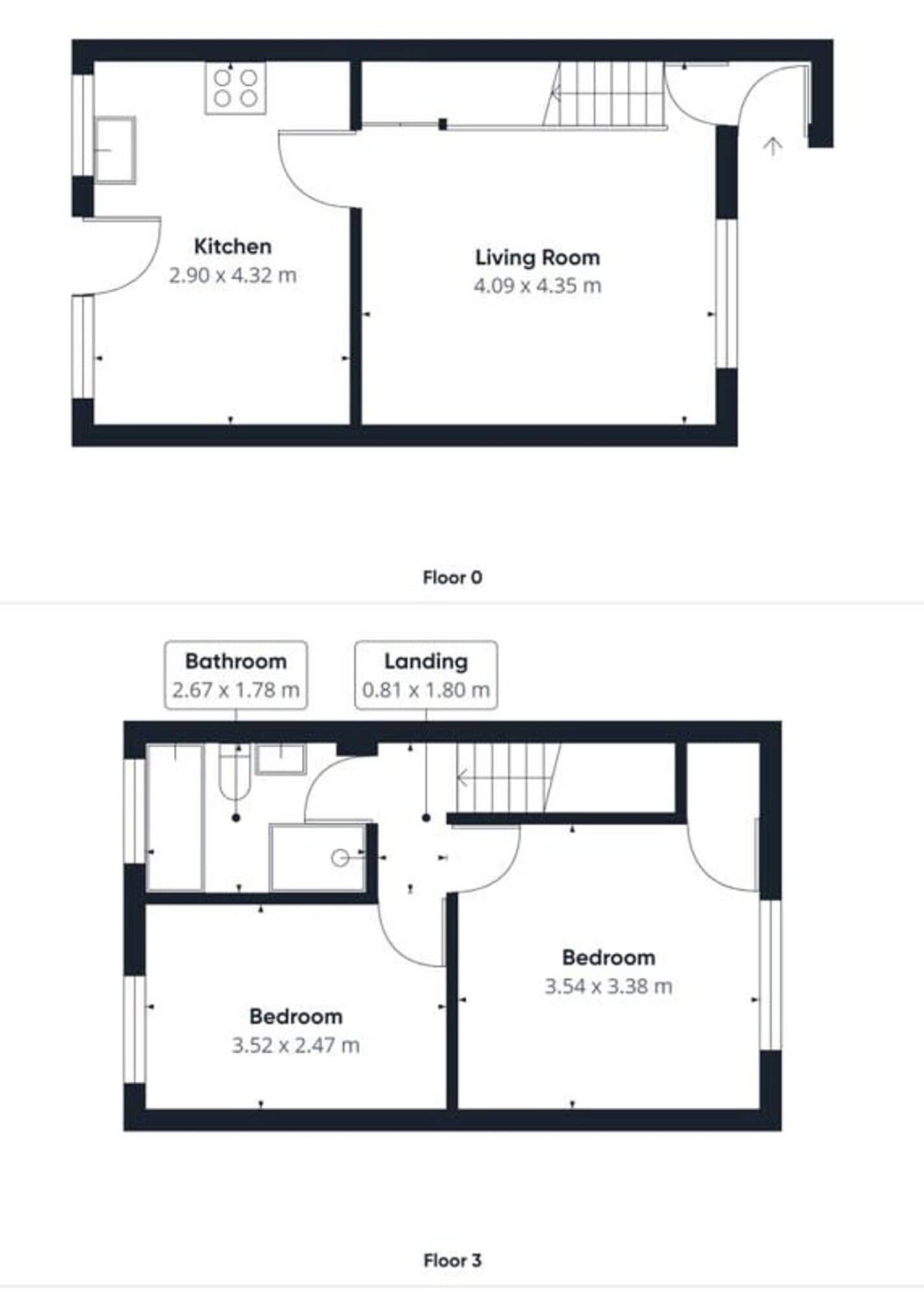 2 bedrooms