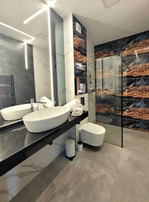 Soap, shampoo, toilet paper