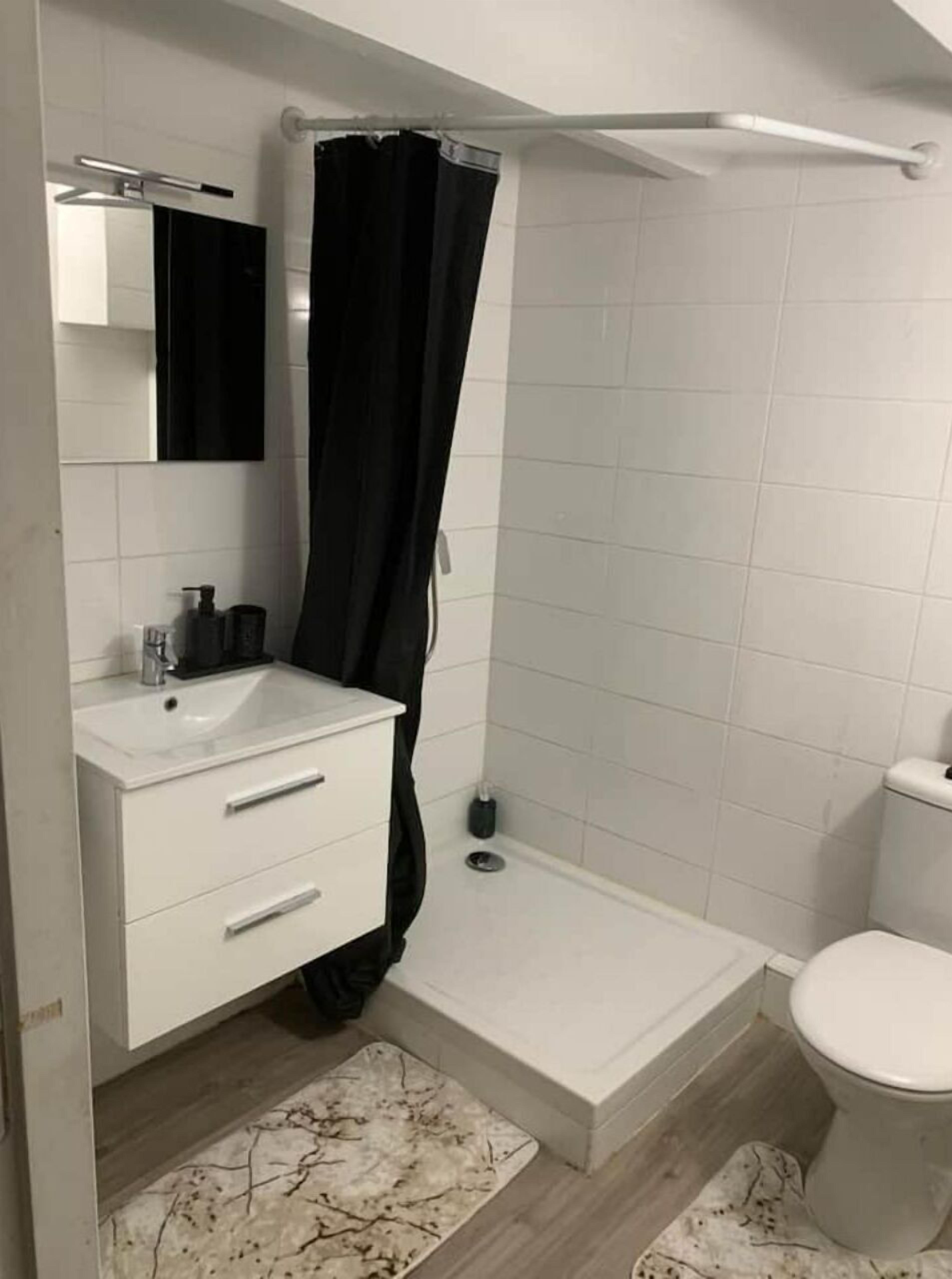 Serviettes fournies, savon, papier toilette