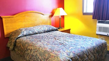 Desk, free WiFi, bed sheets