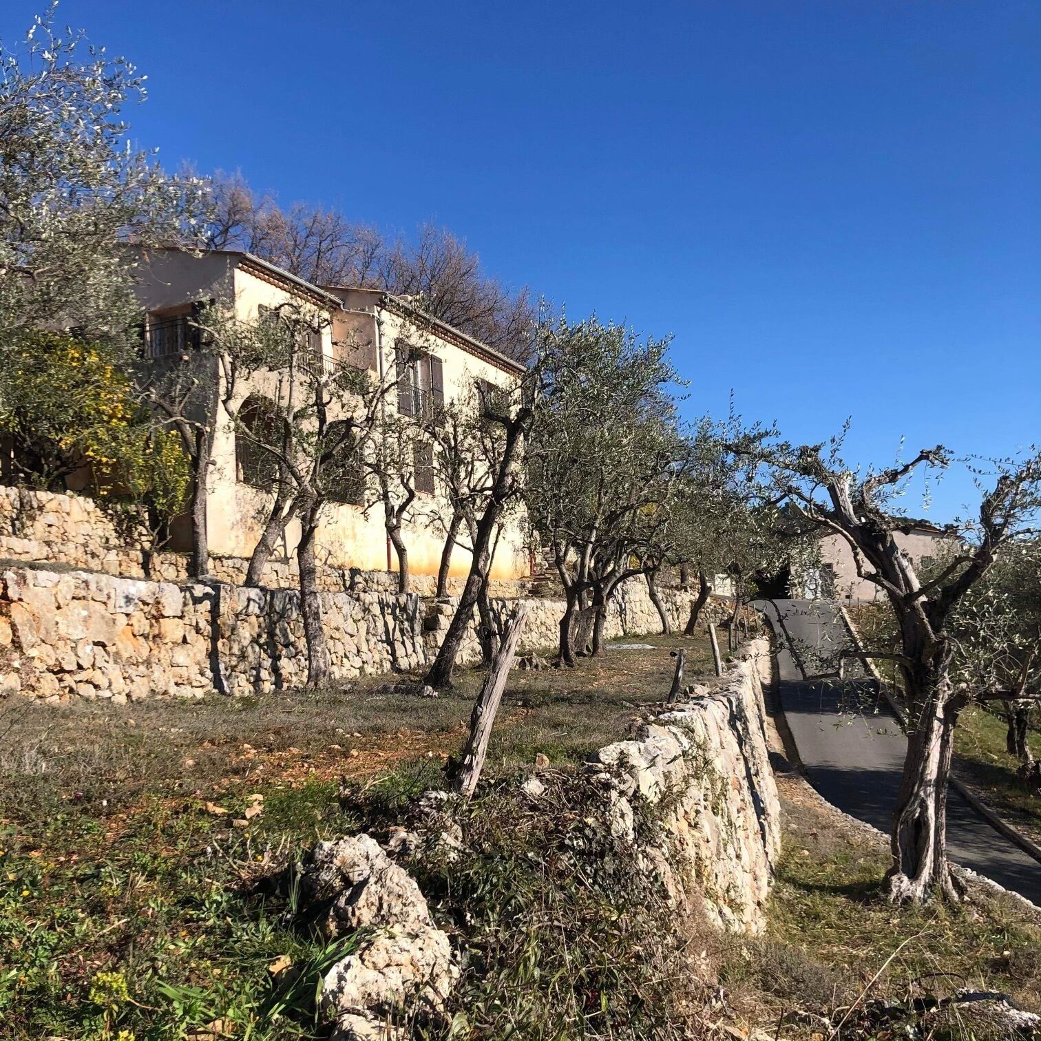 House between sea and mountains, near Grasse, swimming pool with to Cannes bay