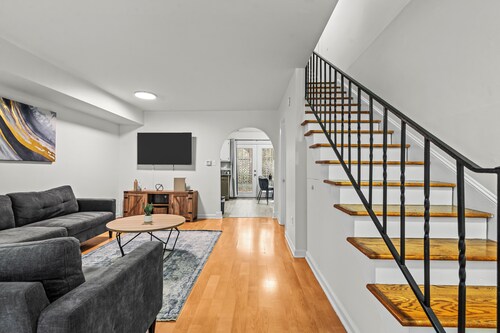 Modern Townhome w/ Balcony • Walk to FUSE Stadium