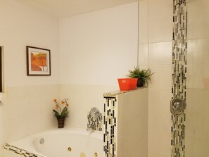 Dusche, Whirlpool, Haartrockner, Bidet