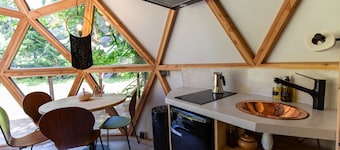 Kabine-Ensuite-Komfort-Blick auf den Wald-Dôme