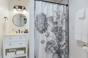 Hair dryer, towels