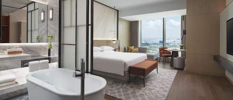 Literie de qualité supérieure, couette en duvet d'oie, minibar