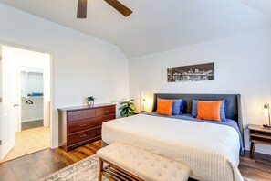 4 dormitorios, escritorio, tabla de planchar con plancha y Internet