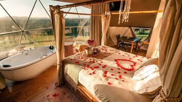 Premium bedding, individually decorated, individually furnished