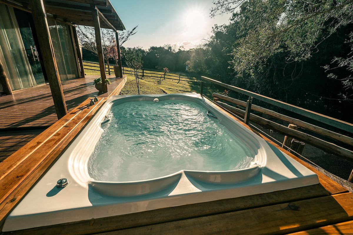 Esphera Água com Jacuzzi Externa com Hidromassagem | 私人 Spa 浴池
