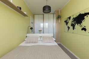 Apartamento, 1 quarto, sacada | 1 quarto, roupa de cama