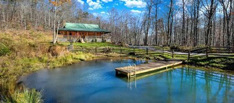 Charming Blue Ridge Cabin Private Pond and Waterfall Deer Haven by Avantstay