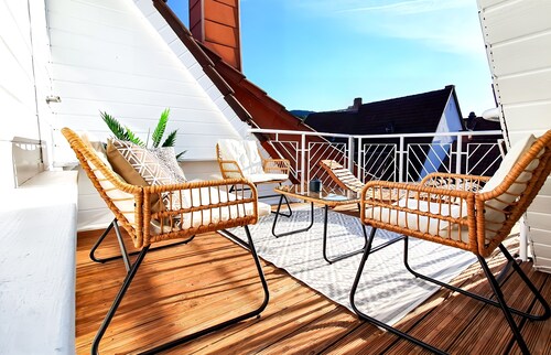 Romantic-apartment mit Dachterrasse & Lounge, Waldblick, 80m²