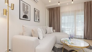 Apartment, 1 Bedroom, Balcony | 1 bedroom, bed sheets - Mennica Residence by Renters Prestige (Warsaw)