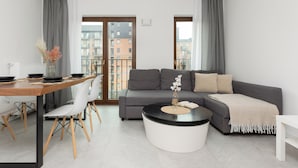 Apartment, 1 Schlafzimmer, Küche | 1 Schlafzimmer, Bettwäsche